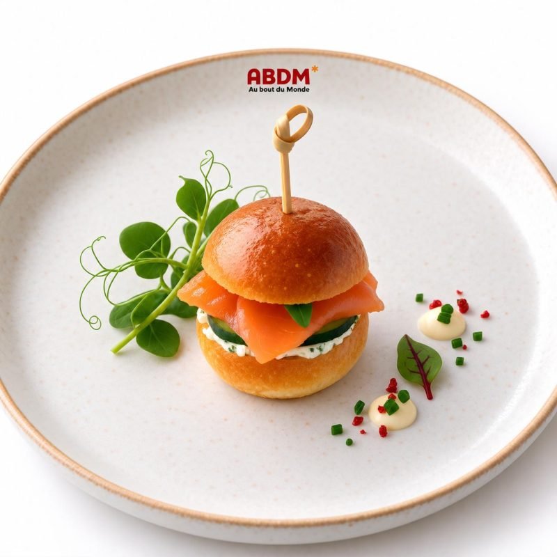Briochin au saumon crème persillée