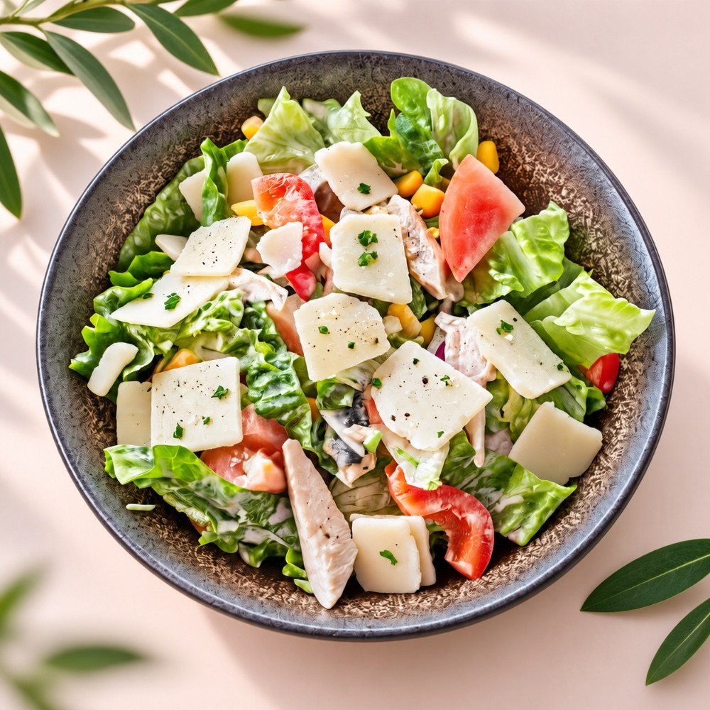 SALADE CÉSAR AU POULET PARMESAN
