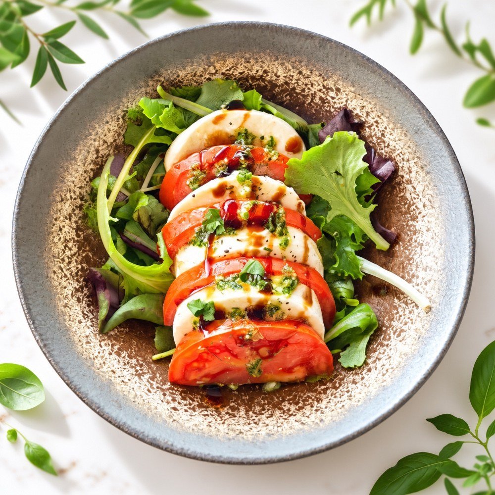 Tomates mozzarella vinaigre balsamique